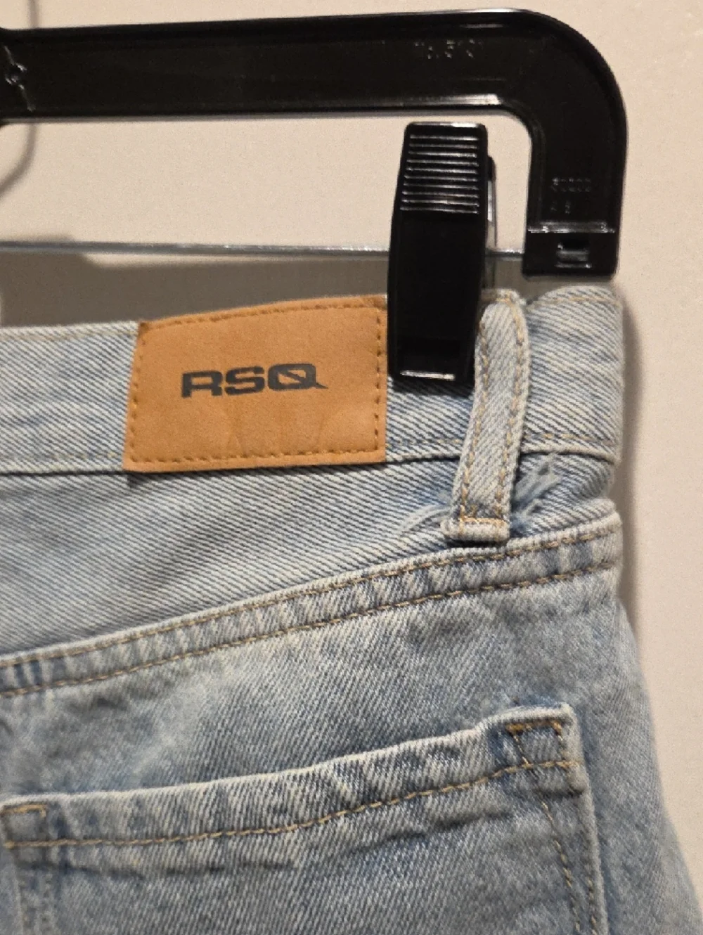 RSQ Light Wash Denim Low Rise Baggy Carpenter Shorts